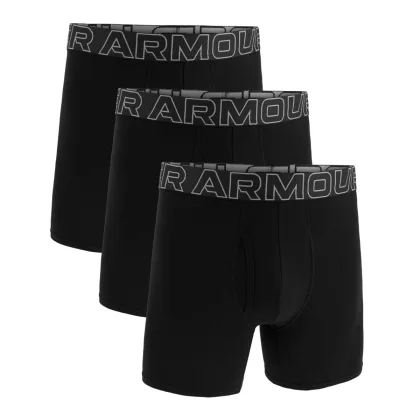 Under Armour Moške boksarice M Perf Cotton 6in 3pack Black