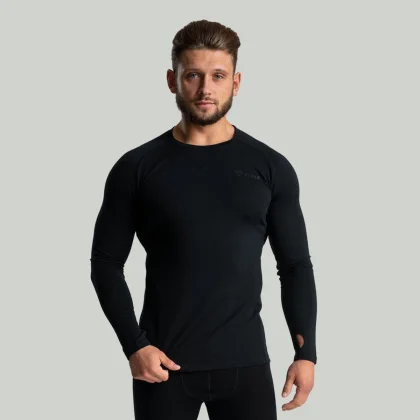 STRIX Moška majica z dolgimi rokavi MERINO I Black