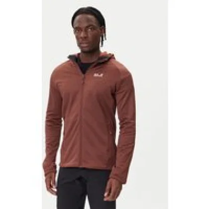 Jack Wolfskin Flis Peak District A65272 Rjava Regular Fit