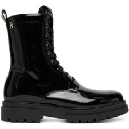 Tommy Hilfiger Pohodni čevlji Lace-Up Bootie T4A5-34025-0775 D Črna