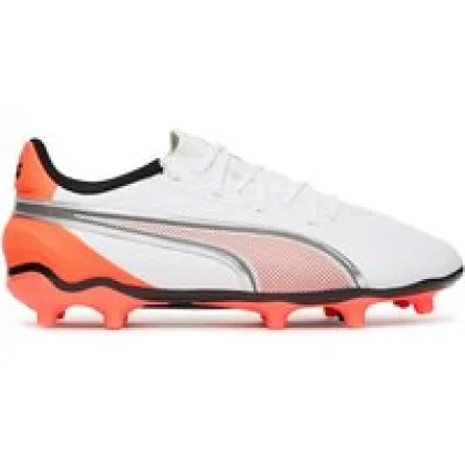 Puma Čevlji za nagomet King Match Fg/Ag Jr 108837 01 Bela