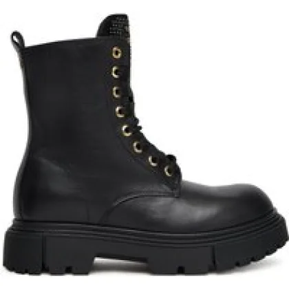 Elisabetta Franchi Pohodni čevlji Lace-Up Bootie F4A5-E0411-1251 D Črna