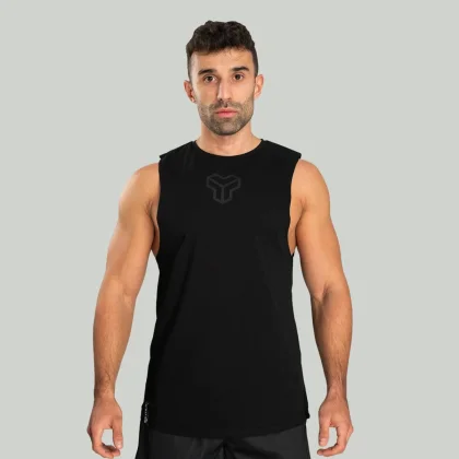 STRIX Moški top Essential Cut-Off Black