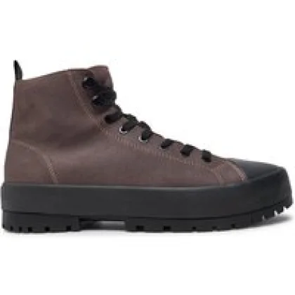 Calvin Klein Jeans Pohodni čevlji Lugged Hybrid High Laceup Auth YM0YM01092 Rjava