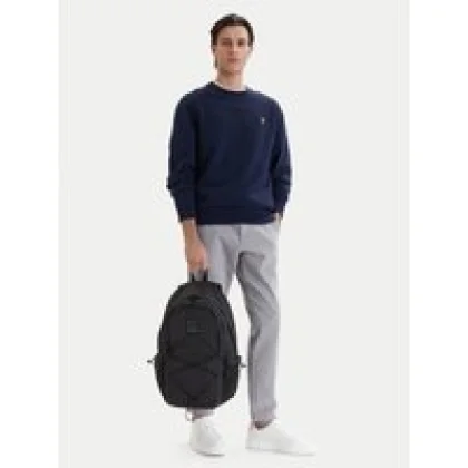 Nahrbtnik Calvin Klein Utility Emblem Bungee Backpack LV04D3301G Črna