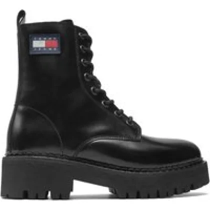 Tommy Jeans Pohodni čevlji Urban Tommy Jeans Lace Up Boot EN0EN01995 Črna