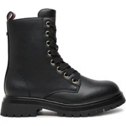 Tommy Hilfiger Pohodni čevlji Lace-Up Bootie T3A5-33569-1351 M Črna