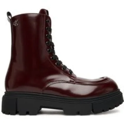 Calvin Klein Pohodni čevlji Tronchetto Allacciato V4A5-83132-1453 Bordo rdeča