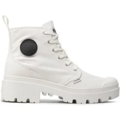 Palladium Pohodni čevlji Pallabase Twill 96907-116-M Bela