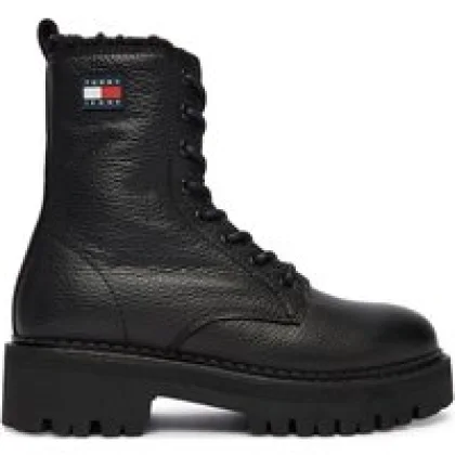 Pohodni čevlji Tommy Jeans Tjw Urban Laceup Boot Wl EN0EN02906 Črna