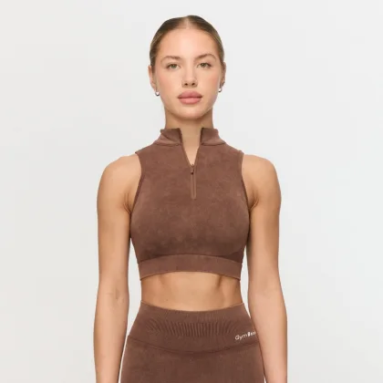 GymBeam Brezšivni športni nedrček Fierce Brown