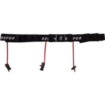 Športni pas Compressport Race Number Belt CU00013B Črna