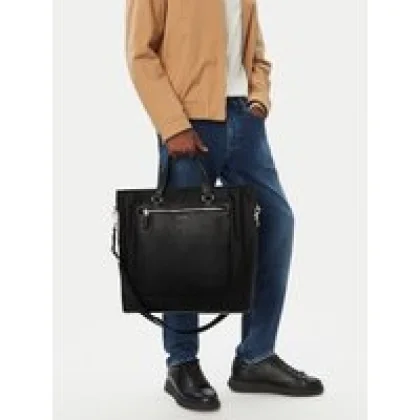 Ročna torba Calvin Klein Ssnl Raised Logo Tote LV04D3502G Črna