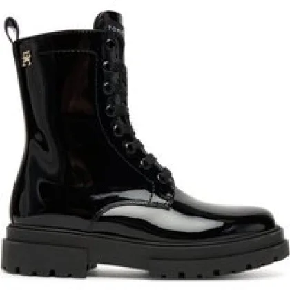 Tommy Hilfiger Pohodni čevlji Lace-Up Bootie T4A5-34025-0775 S Črna