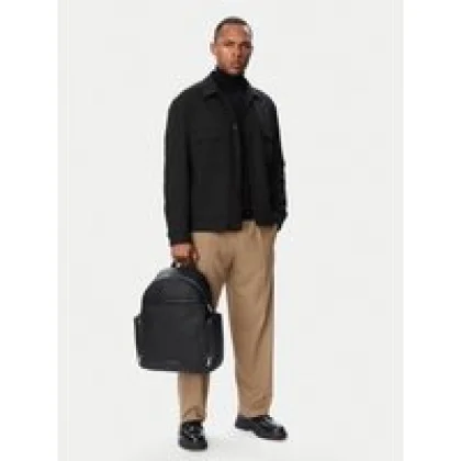 Nahrbtnik Tommy Hilfiger Th Business Leather Backpack AM0AM14684 Črna