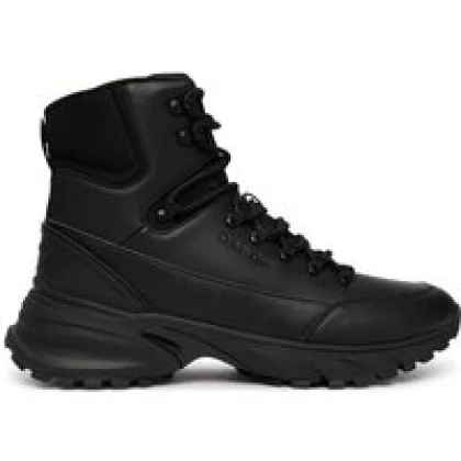 Calvin Klein Pohodni čevlji Hike Runner Mid Laceup Lth HM0HM02323 Črna