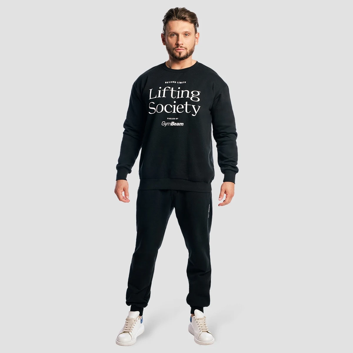 GymBeam Pulover Lifting Society Black - Barva: čierna | Starostna skupina: Odrasli | Teža: 0,679 g | Pakiranje: 24 · záber 6
