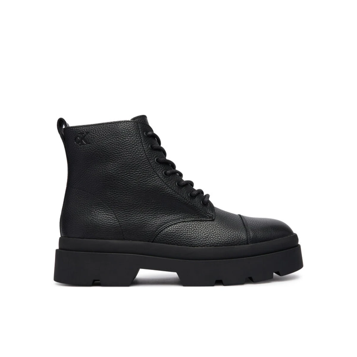 Calvin Klein Pohodni čevlji Lugged Mid Lace Up Tc Tu Lth HM0HM02267 Črna · záber 2