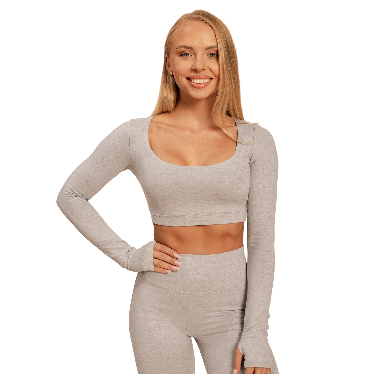 BeastPink Ženski športni top Sense Grey - Velikost: XS | Barva: sivá | Starostna skupina: Odrasli | Teža: 0,158 g | Pakiranje: 110 · záber 6