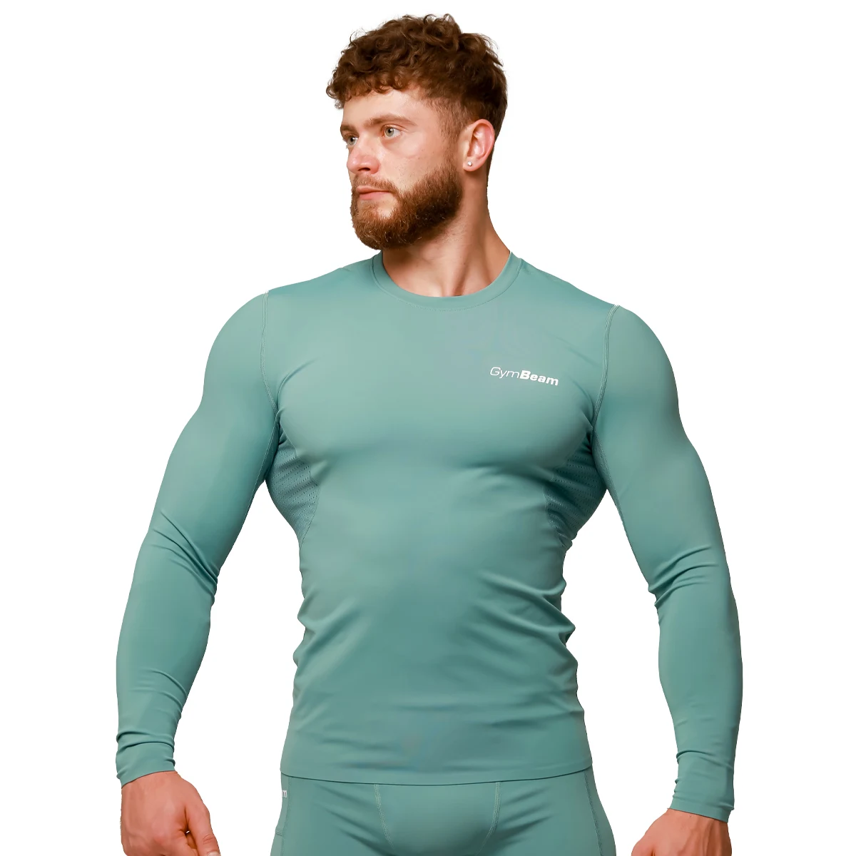 GymBeam Kompresijska majica z dolgimi rokavi Mid Blue · záber 6