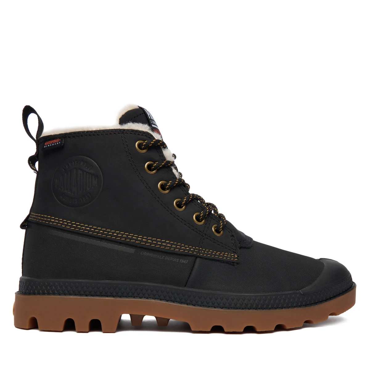 Pohodni čevlji Palladium Pampa Duck Wl Wp+ 79547-008-M Črna - Velikost: 45 | Barva: čierna | Starostna skupina: Odrasli | Spol: Unisex · záber 2