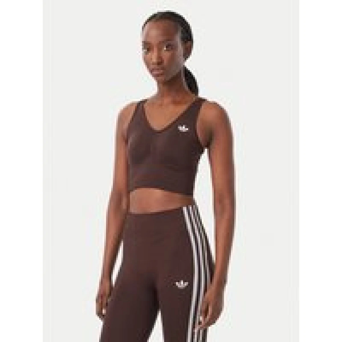 adidas Špotni nedrček Essentials Seamless Bralette IA4524 Rjava Regular Fit - Velikost: M | Barva: hnedá | Starostna skupina: Odrasli | Spol: Ženski · záber 1