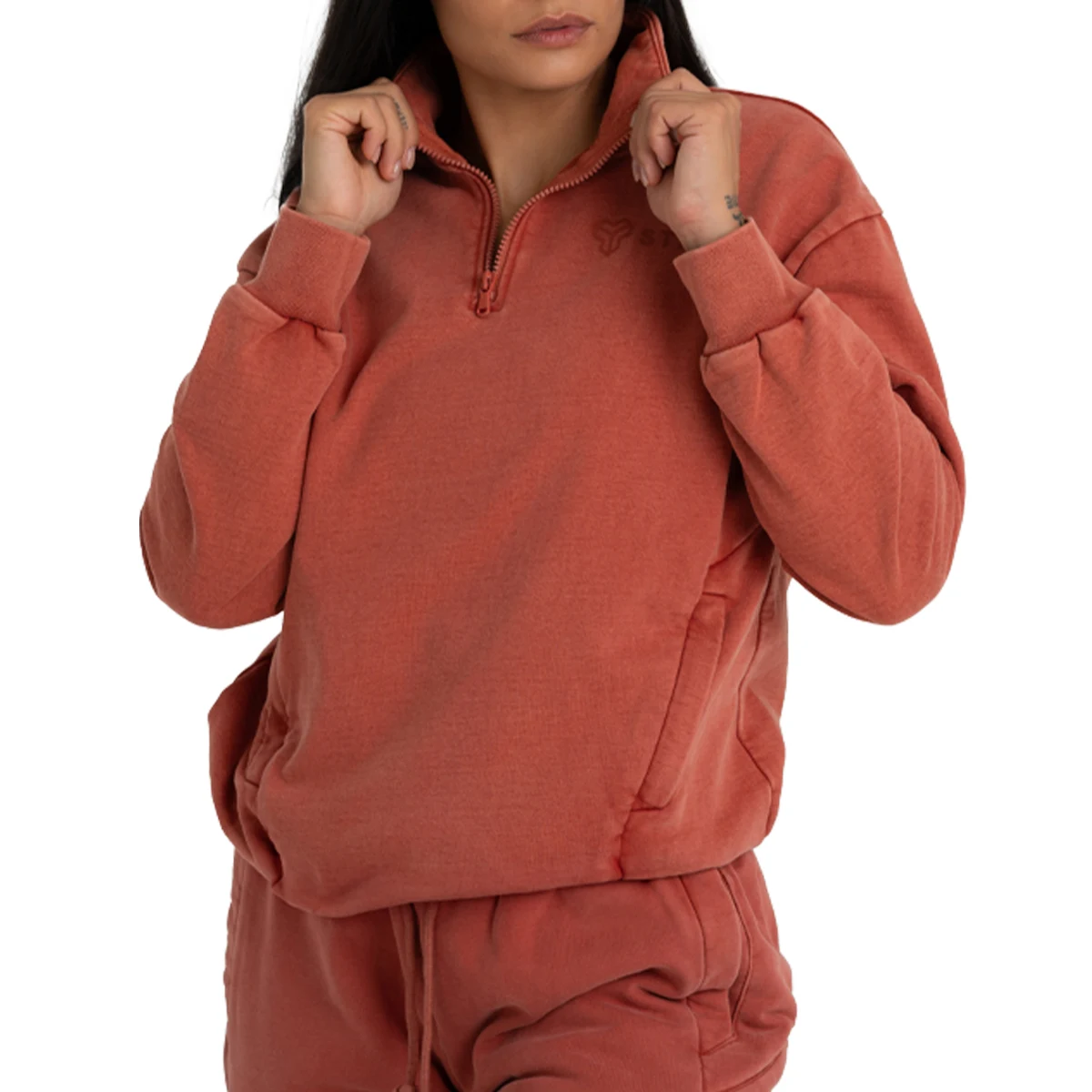 STRIX Ženski pulover Washed Terra - Barva: oranžová | Starostna skupina: Odrasli | Teža: 0,818 g · záber 6