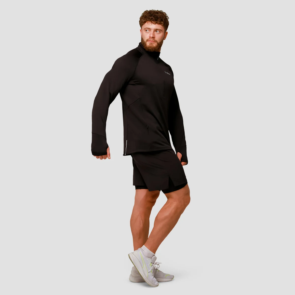 GymBeam Tekaški pulover Pulse 1/2 Zip Black - Velikost: S | Barva: čierna | Starostna skupina: Odrasli | Teža: 0,25 g | Pakiranje: 45 · záber 6