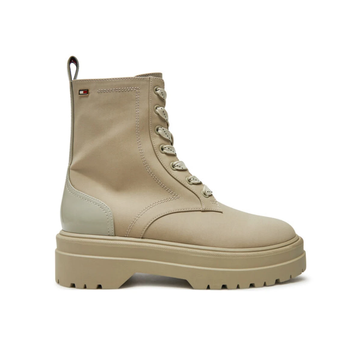 Tommy Hilfiger Pohodni čevlji Flag Ventile Lace Up Boot FW0FW08287 Bež · záber 2