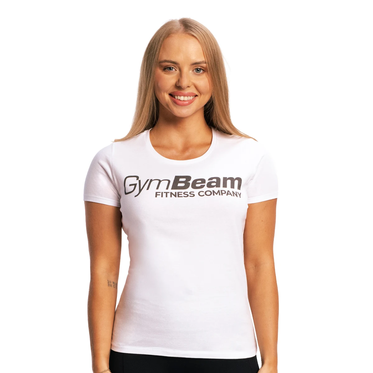 GymBeam Ženska majica Fitness White - Barva: biela | Starostna skupina: Odrasli | Teža: 0,17 g · záber 6