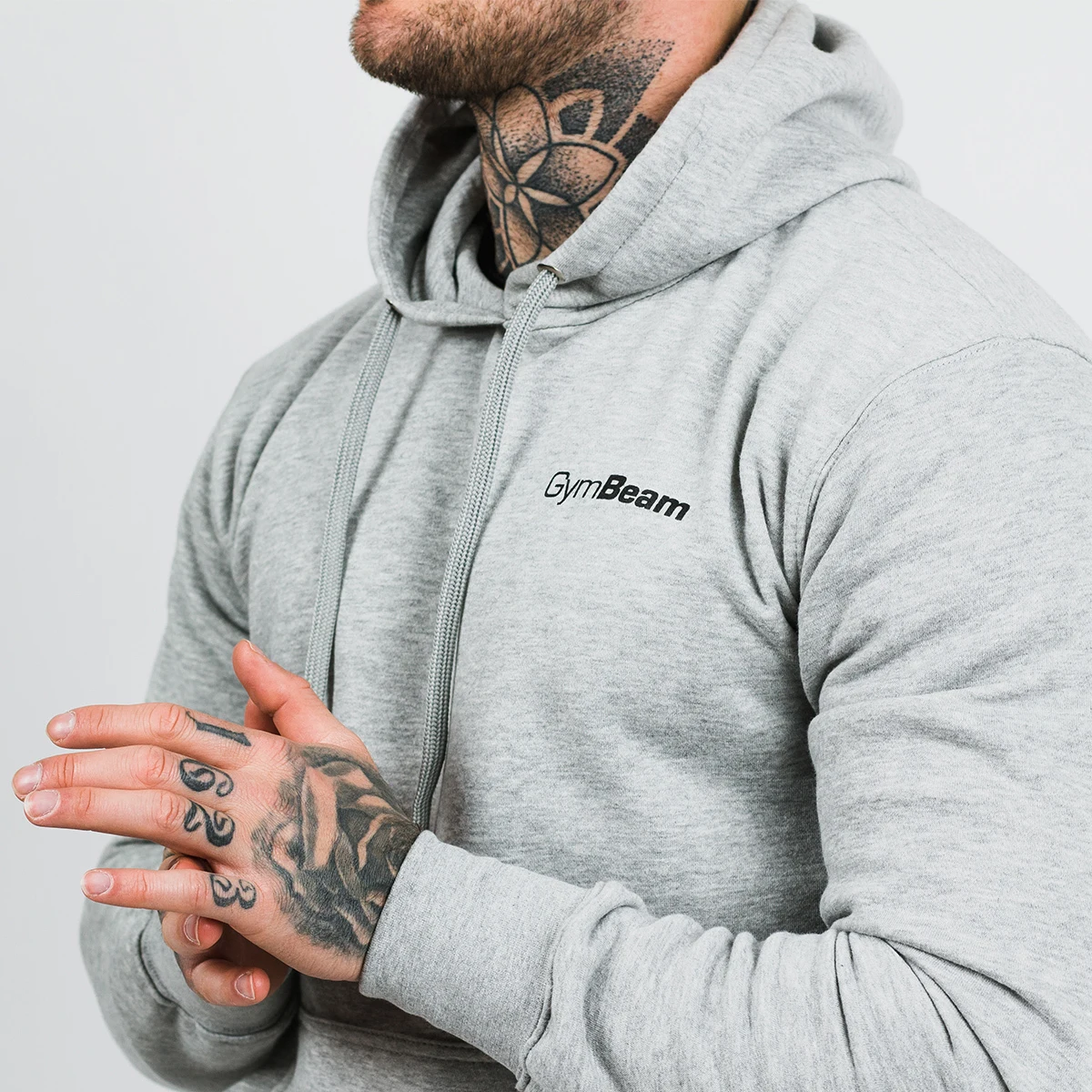 GymBeam Pulover s kapuco Athlete Grey Black - Barva: čierna, sivá | Starostna skupina: Odrasli | Teža: 0,49 g | Pakiranje: 25 · záber 6