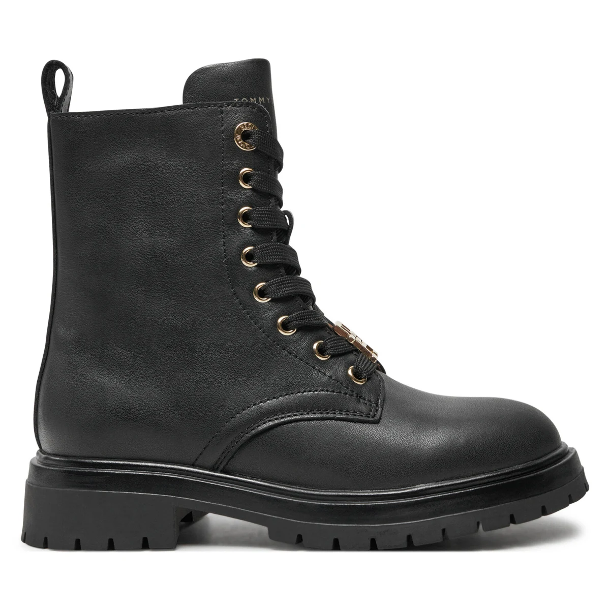 Pohodni čevlji Tommy Hilfiger Lace Up Bootie T3A5-33568-0092 M Črna - Velikost: 32 | Barva: čierna | Starostna skupina: Odrasli | Spol: Ženski · záber 2