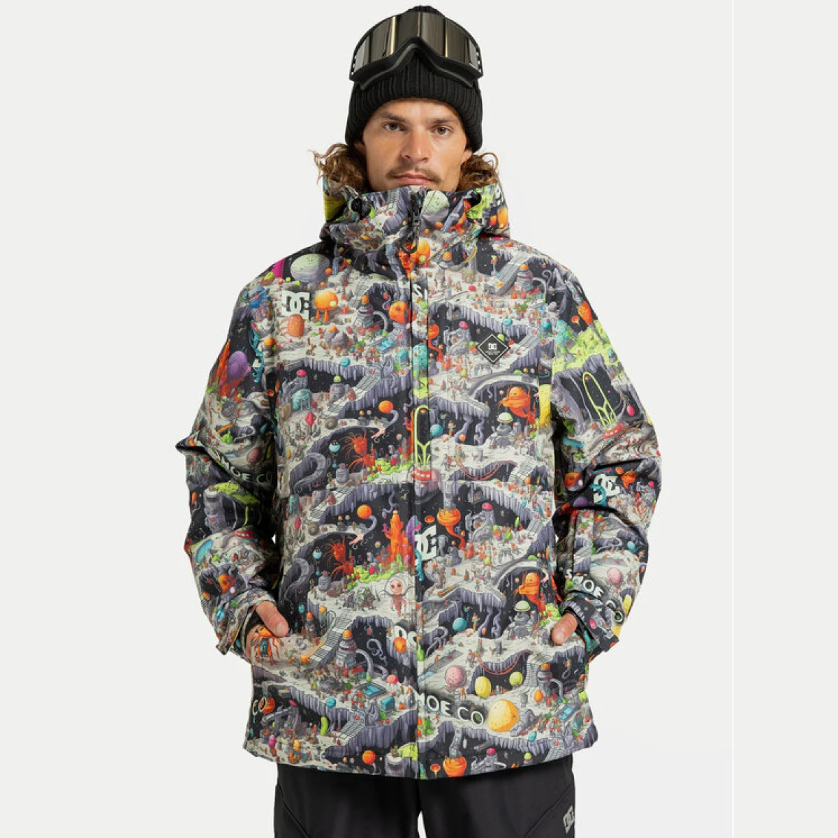 DC Shoes Smučarska jakna Basic Print ADYTJ03097 Siva Regular Fit · záber 5