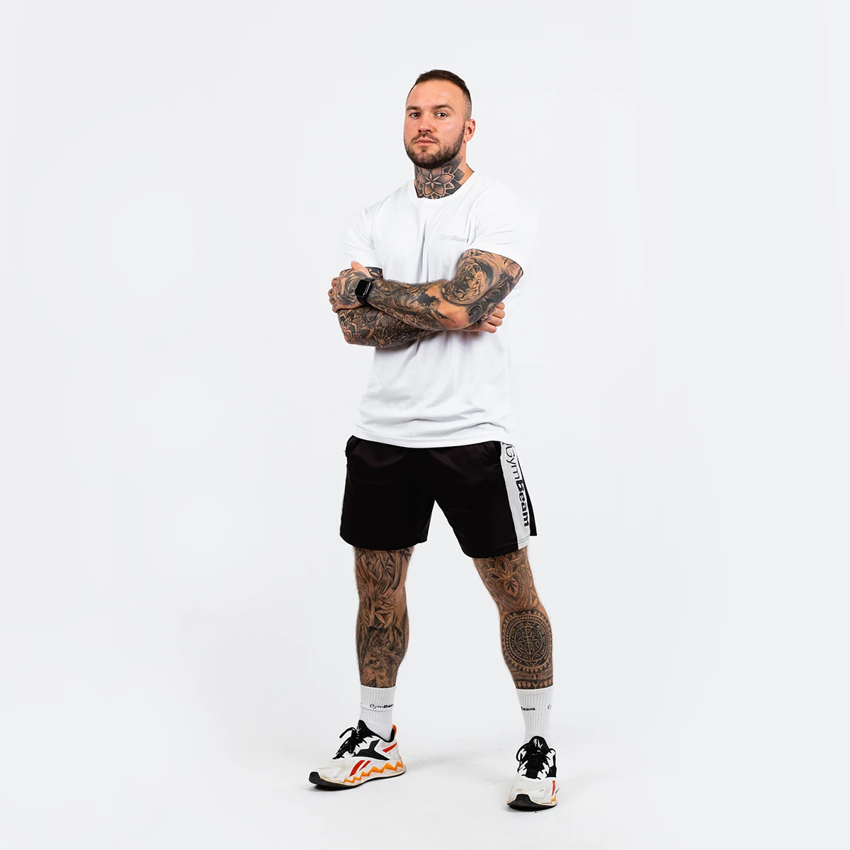 GymBeam Moška majica TRN White - Barva: biela | Starostna skupina: Odrasli | Teža: 0,15 g | Pakiranje: 10 · záber 3