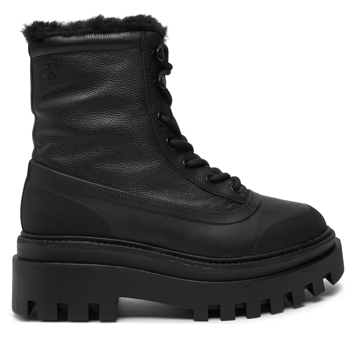 Pohodni čevlji Calvin Klein Jeans Flatform Lace Up Boot Padded YW0YW01557 Črna - Velikost: 37 | Barva: čierna | Starostna skupina: Odrasli | Spol: Ženski · záber 2
