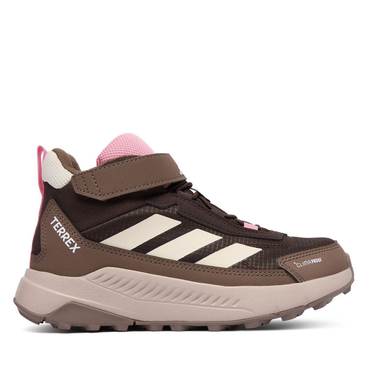 Trekking čevlji adidas Terrex Anylander Mid Climaproof Children Hiking Shoes KJ2670 Rjava - Velikost: 28 | Barva: hnedá | Starostna skupina: Odrasli | Spol: Ženski · záber 2