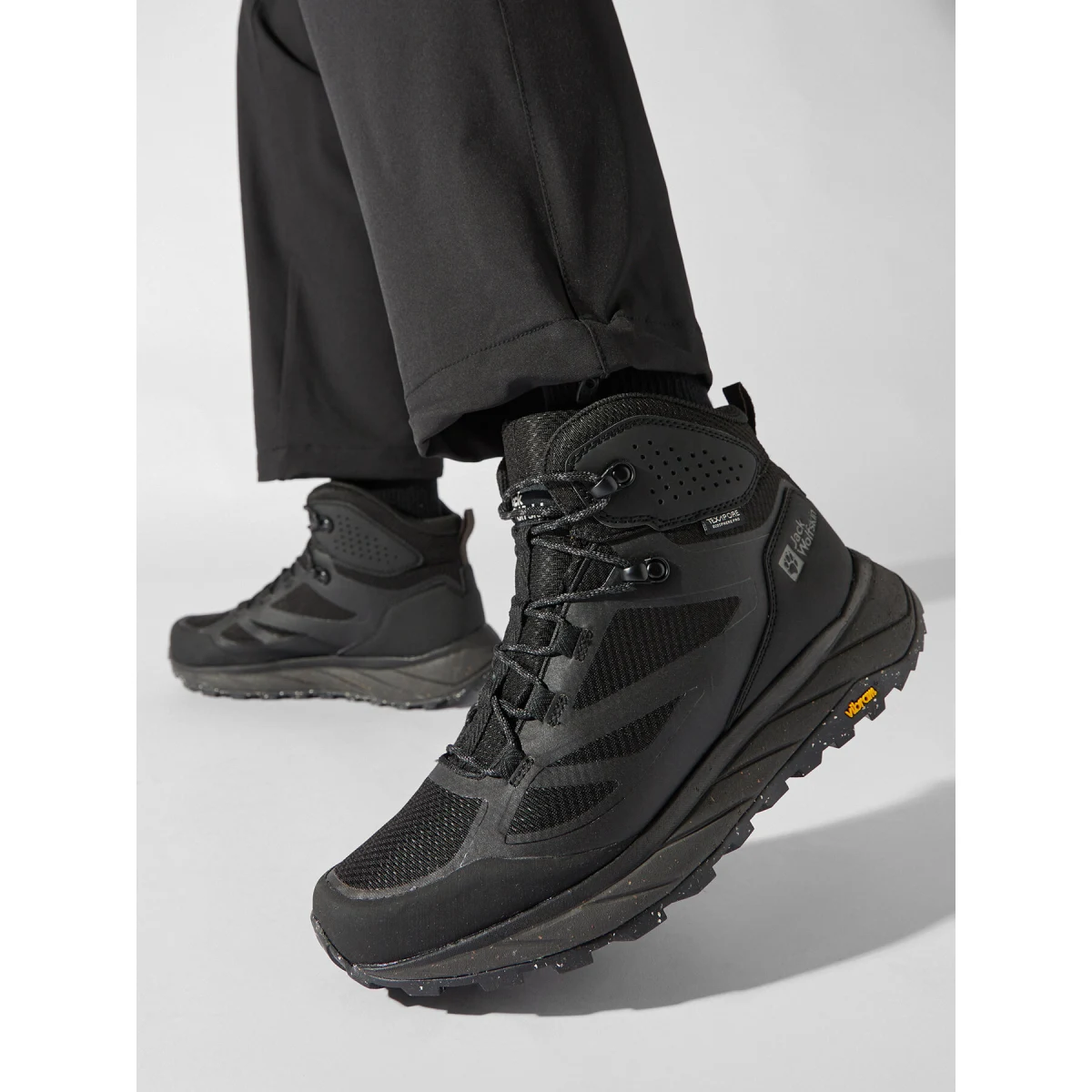Trekking čevlji Jack Wolfskin Terraventure Texapore Mid M 4051521 Črna - Velikost: 46 | Barva: čierna | Starostna skupina: Odrasli | Spol: Moški · záber 2