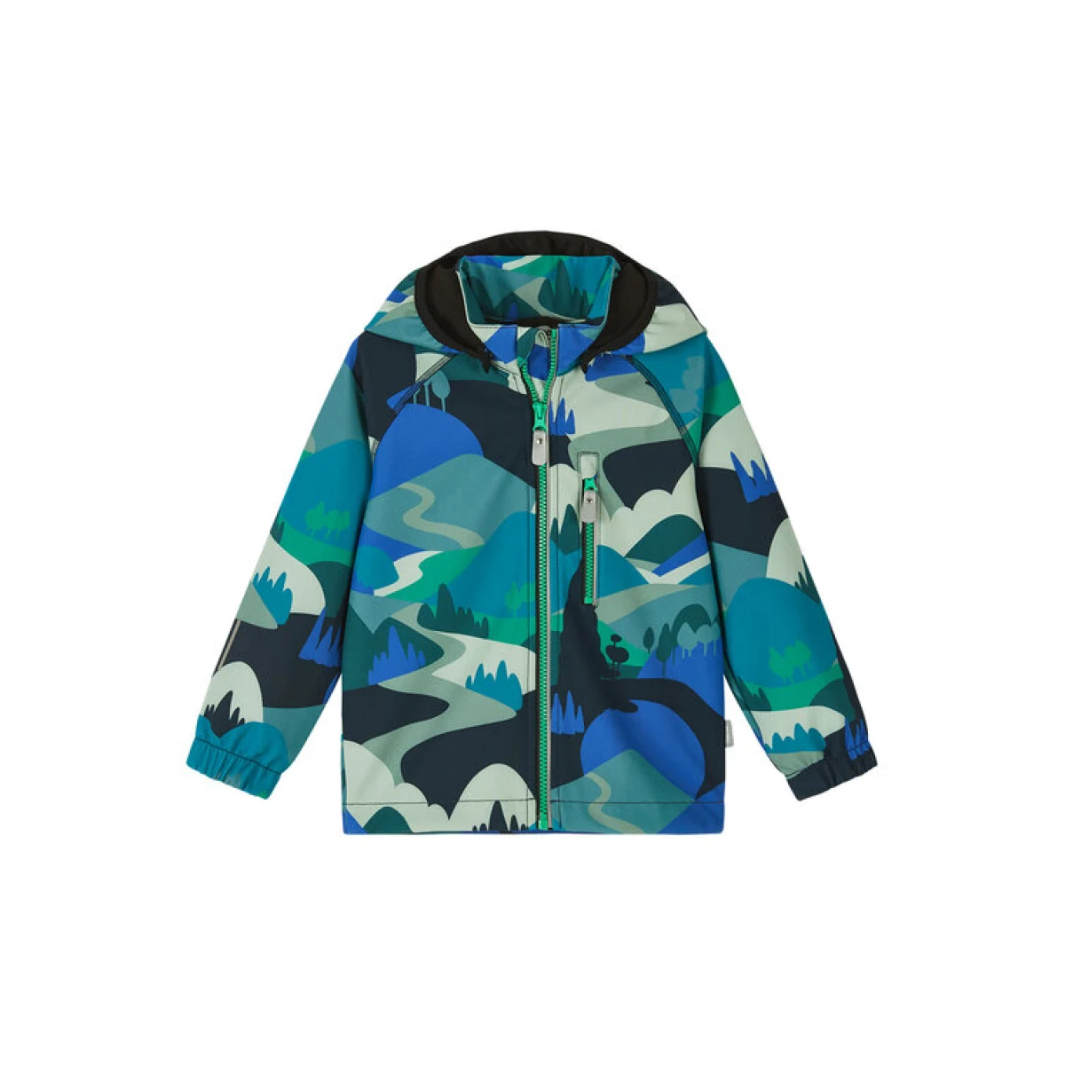 Reima Jakna softshell Vantti 5100009D Pisana Regular Fit - Velikost: 86 | Barva: viacfarebná | Starostna skupina: Odrasli | Spol: Otroški · záber 2