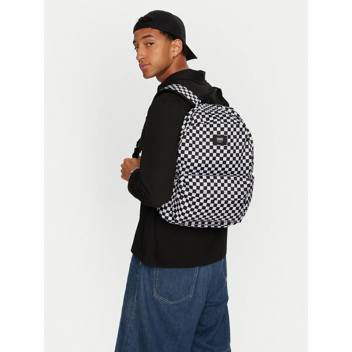 Nahrbtnik Vans Old Skool Check Backpack VN000H4XY281 Črna · záber 2