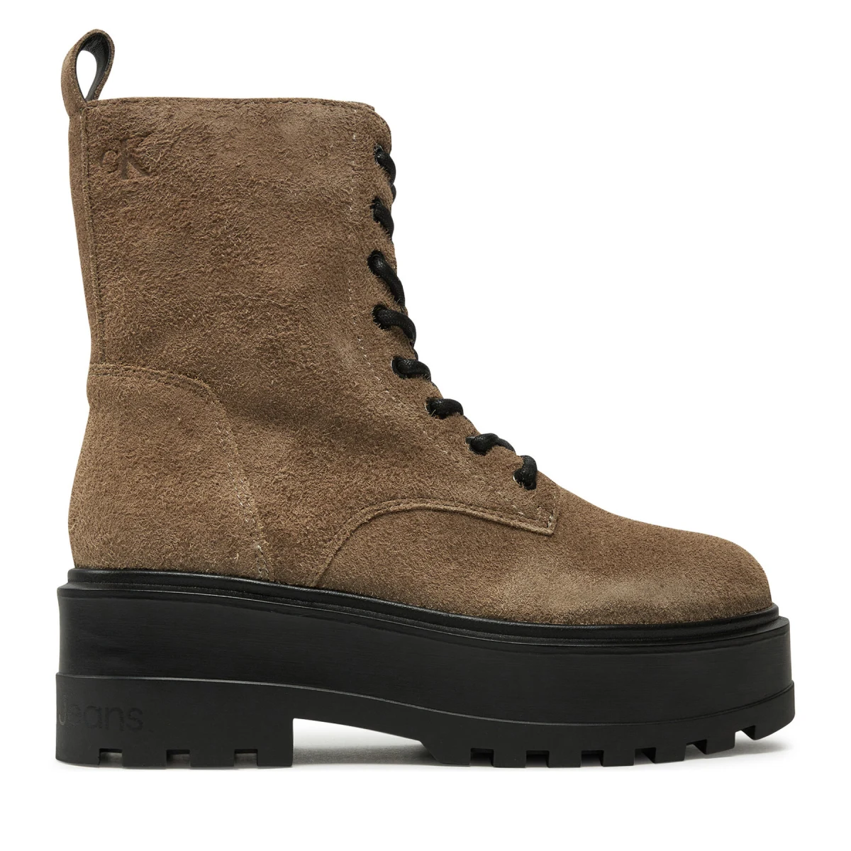 Pohodni čevlji Calvin Klein Jeans Flatform Zip Laceup Mg S YW0YW01554 Rjava - Velikost: 40 | Barva: hnedá | Starostna skupina: Odrasli | Spol: Ženski · záber 2
