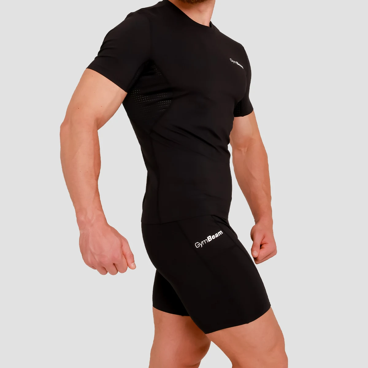 GymBeam Kompresijske kratke hlače High Black - Barva: čierna | Starostna skupina: Odrasli | Teža: 0,12 g | Pakiranje: 80 · záber 6