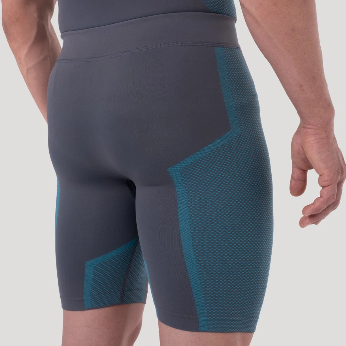 GymBeam OG1 brezšivne kratke hlače Grey/Blue · záber 11
