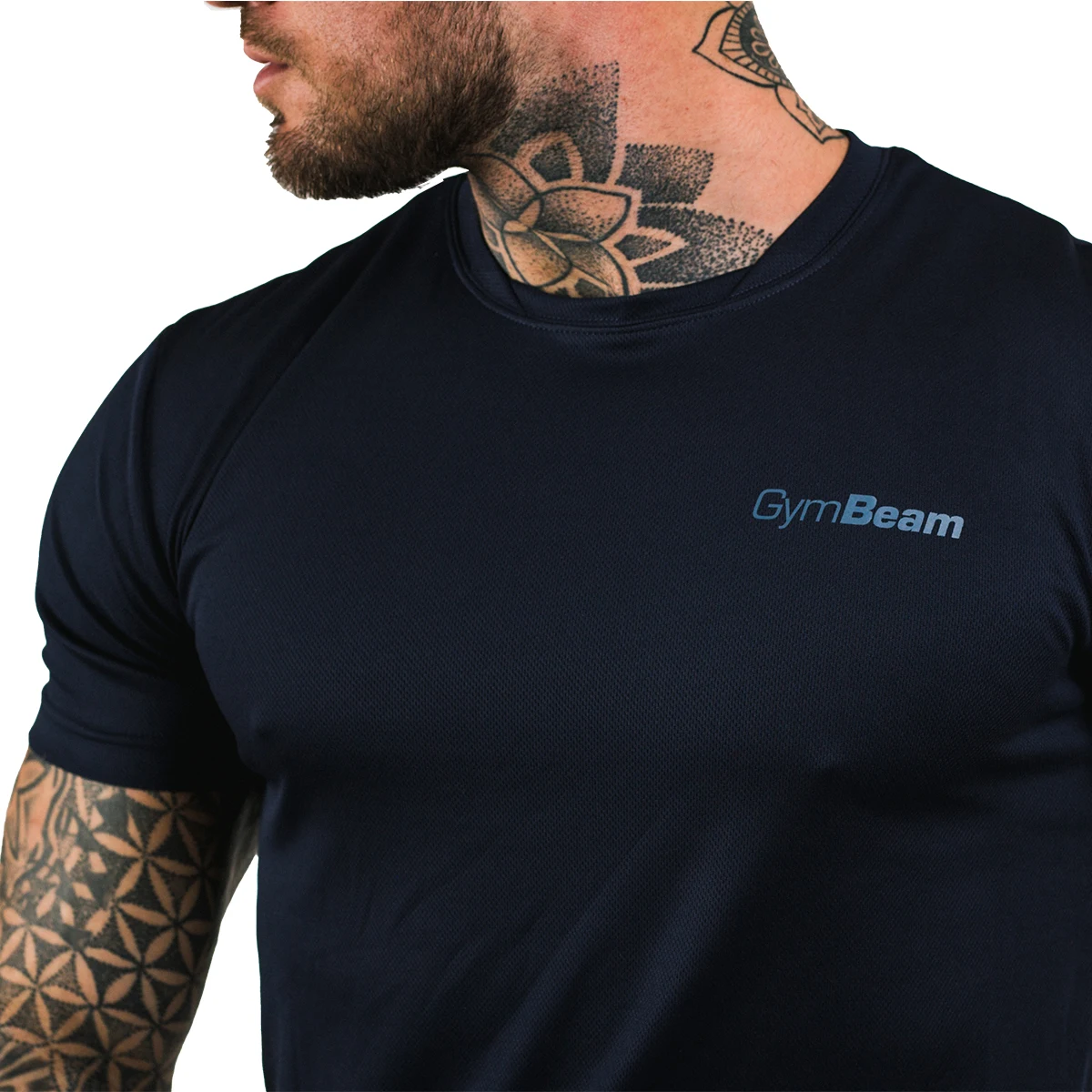 GymBeam Moška majica TRN Navy - Barva: modrá | Starostna skupina: Odrasli | Teža: 0,14 g | Pakiranje: 10 · záber 6