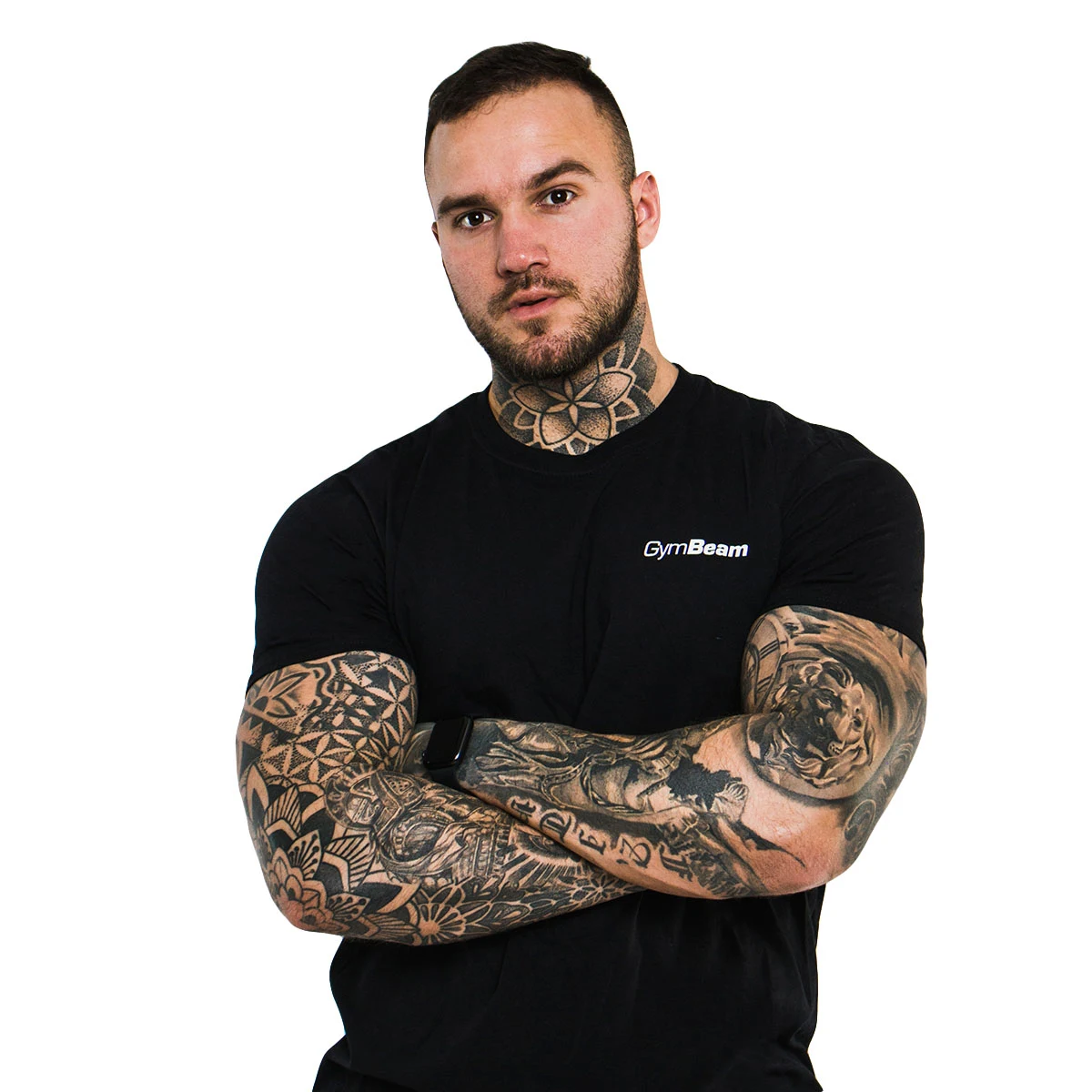 GymBeam Moška majica Basic Black - Barva: čierna | Starostna skupina: Odrasli | Teža: 0,14 g | Pakiranje: 72 · záber 6