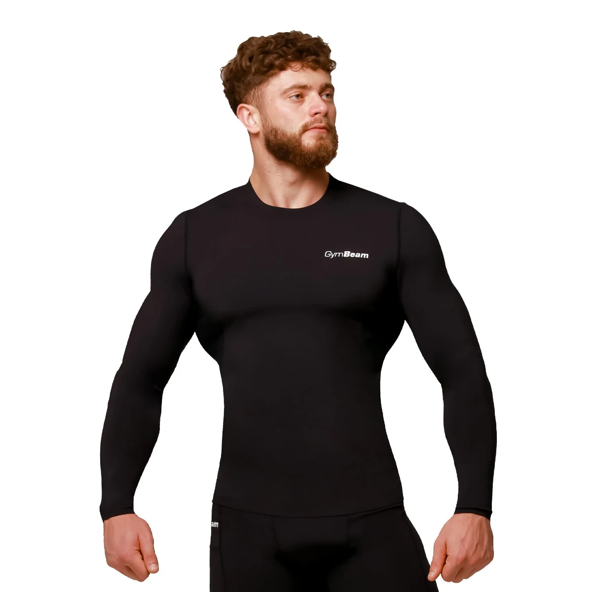GymBeam Kompresijska majica z dolgimi rokavi Mid Black - Barva: čierna | Starostna skupina: Odrasli | Teža: 0,22 g | Pakiranje: 55 · záber 6