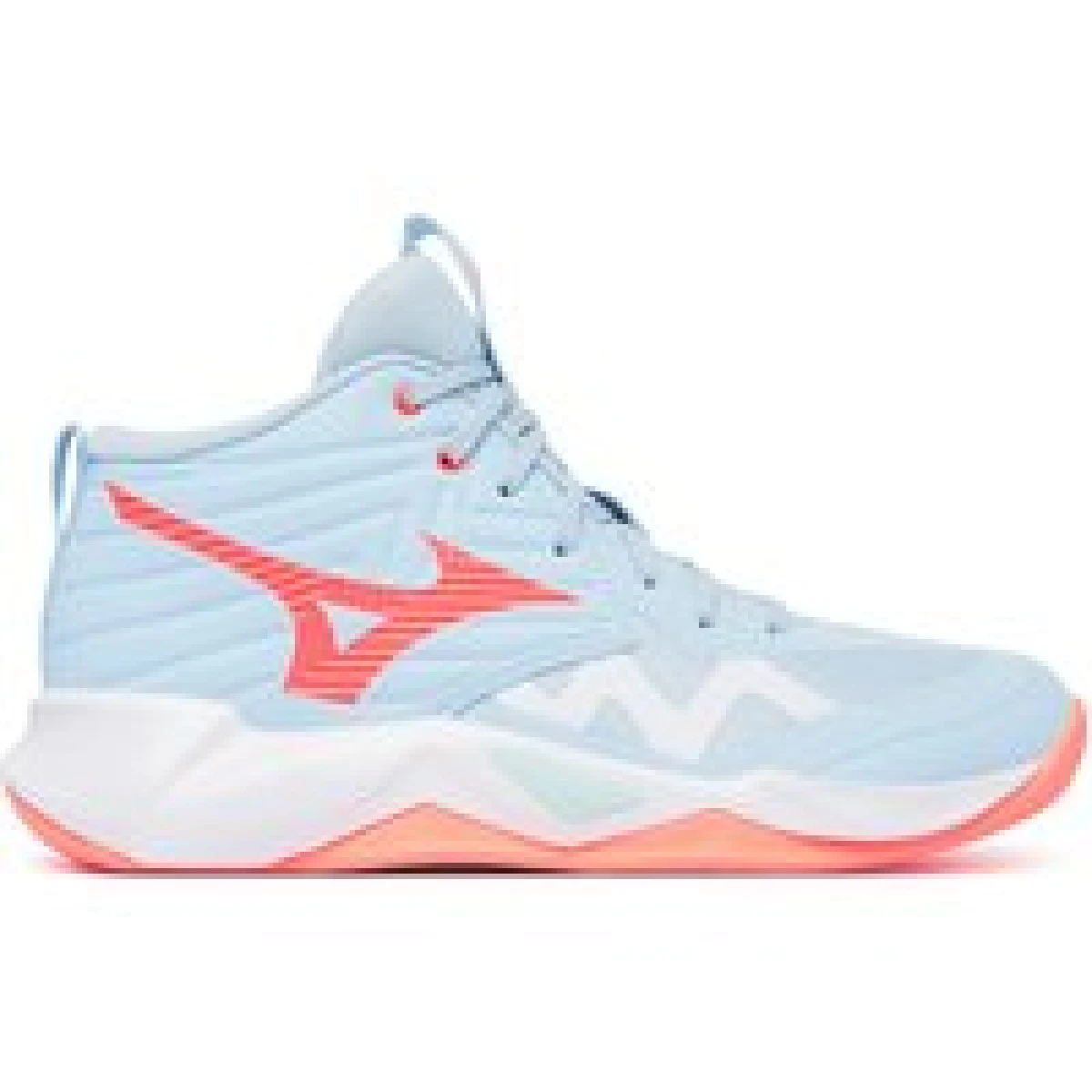 Čevlji za športe v zaprtih prostorih Mizuno Wave Momentum Pro Mid V1GC2545 Svetlo modra - Velikost: 39 | Barva: modrá | Starostna skupina: Odrasli | Spol: Ženski · záber 1