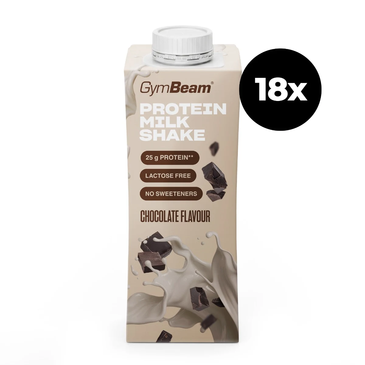 GymBeam 25 g Protein Milkshake - Starostna skupina: Odrasli | Okus: Čokolada | Teža pakiranja: 25 g · záber 4