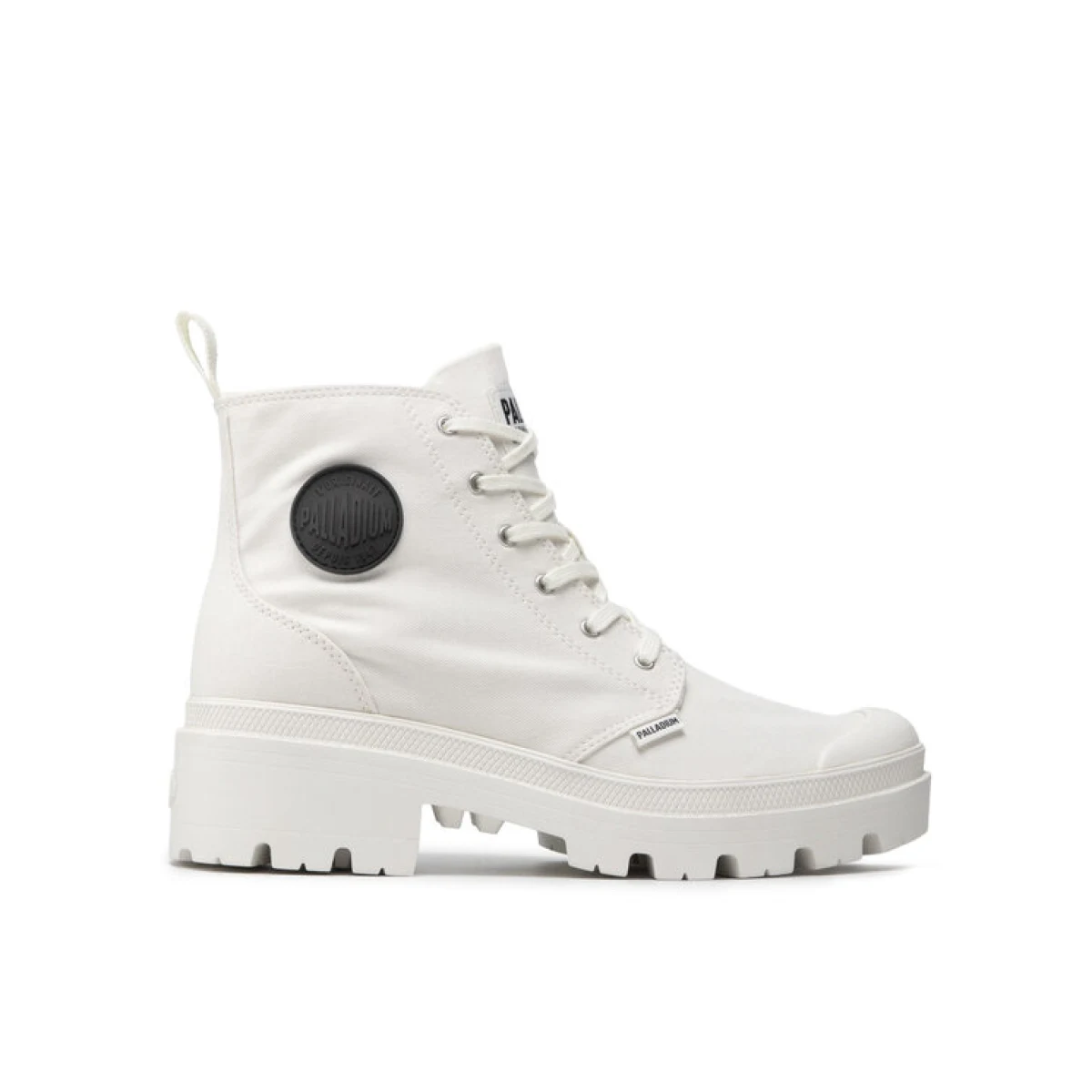 Palladium Pohodni čevlji Pallabase Twill 96907-116-M Bela · záber 2