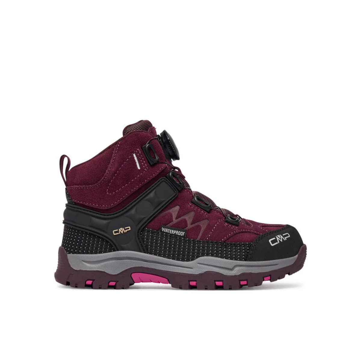 CMP Trekking čevlji Kiruna Mid Fitgo Wp 3Q56784 Bordo rdeča · záber 2