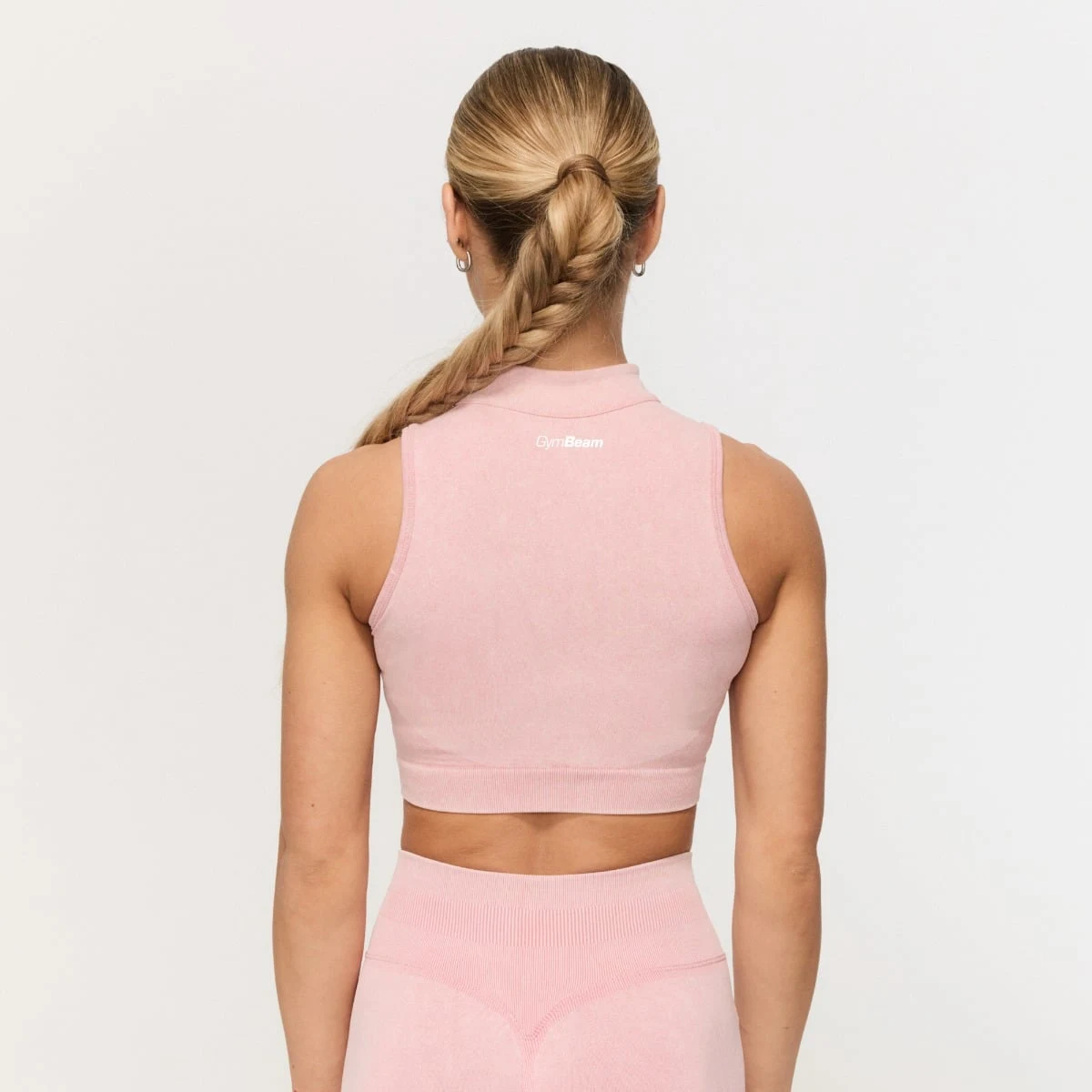 GymBeam Brezšivni športni nedrček Fierce Baby Pink · záber 3